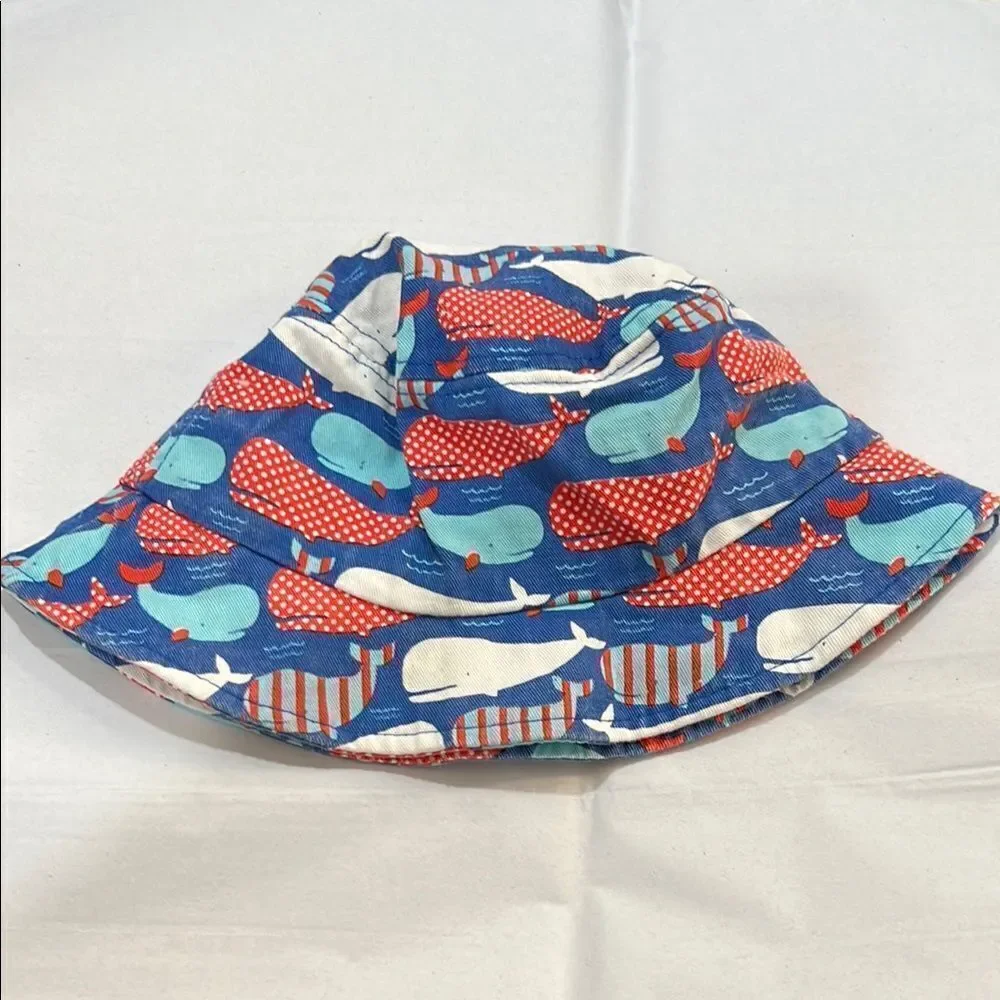 Sunpoint blue whale print bucket Sun hat for toddlers